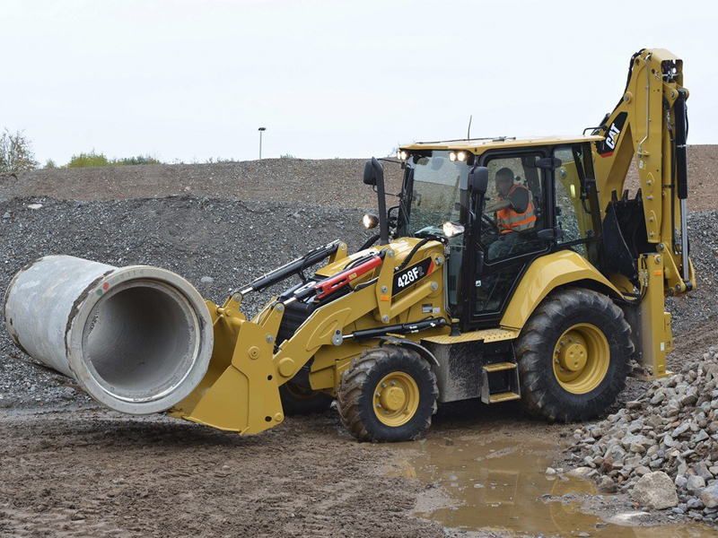 обзор на экскаваторы-погрузчики фирмы Cat 